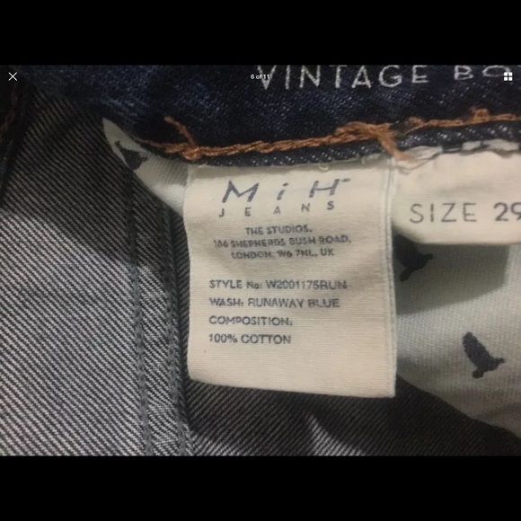 ❌SOLD❌ M.i.h Jeans Linda Boyfriend Sz 29 High Rise - Picture 4 of 8
